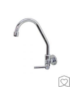 Torneira Bica Móvel Alta Cromado p/ Parede Metalkit 1168 C34 1
