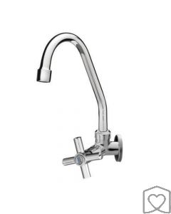 Torneira Bica Móvel Alta Cromado p/ Parede Metalkit 1168 C31 1