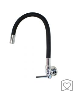 Torneira Parede bica móvel alta tubo preto MetalKit 1164 P34 1