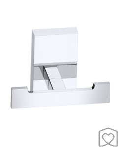 Cabide Gancho Duplo Reto Cromado Toalha Italy Line Titus 1